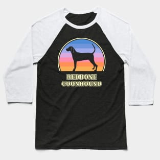 Redbone Coonhound Vintage Sunset Dog Baseball T-Shirt